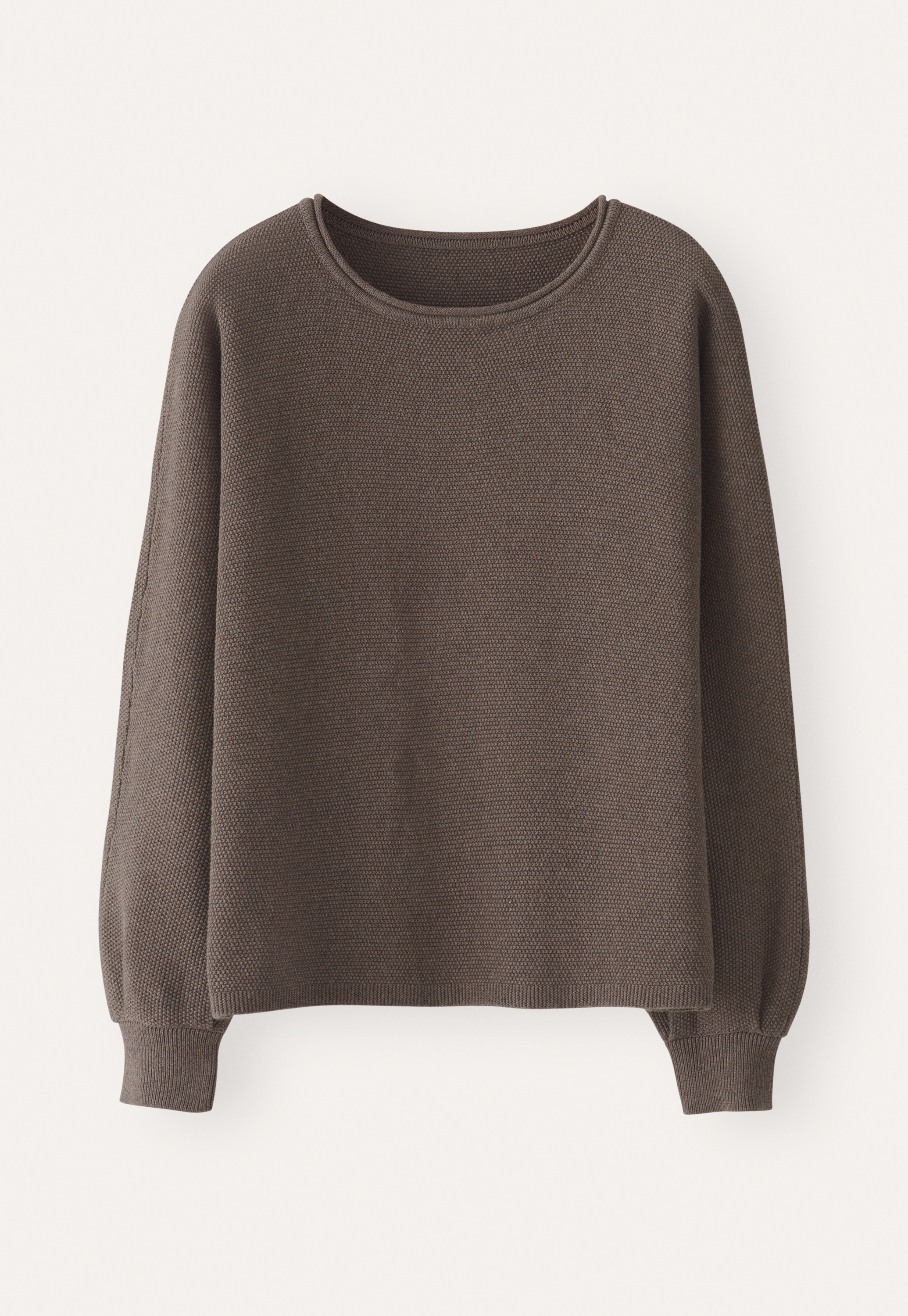 POETRY - Moss-stitch dolman cotton sweater