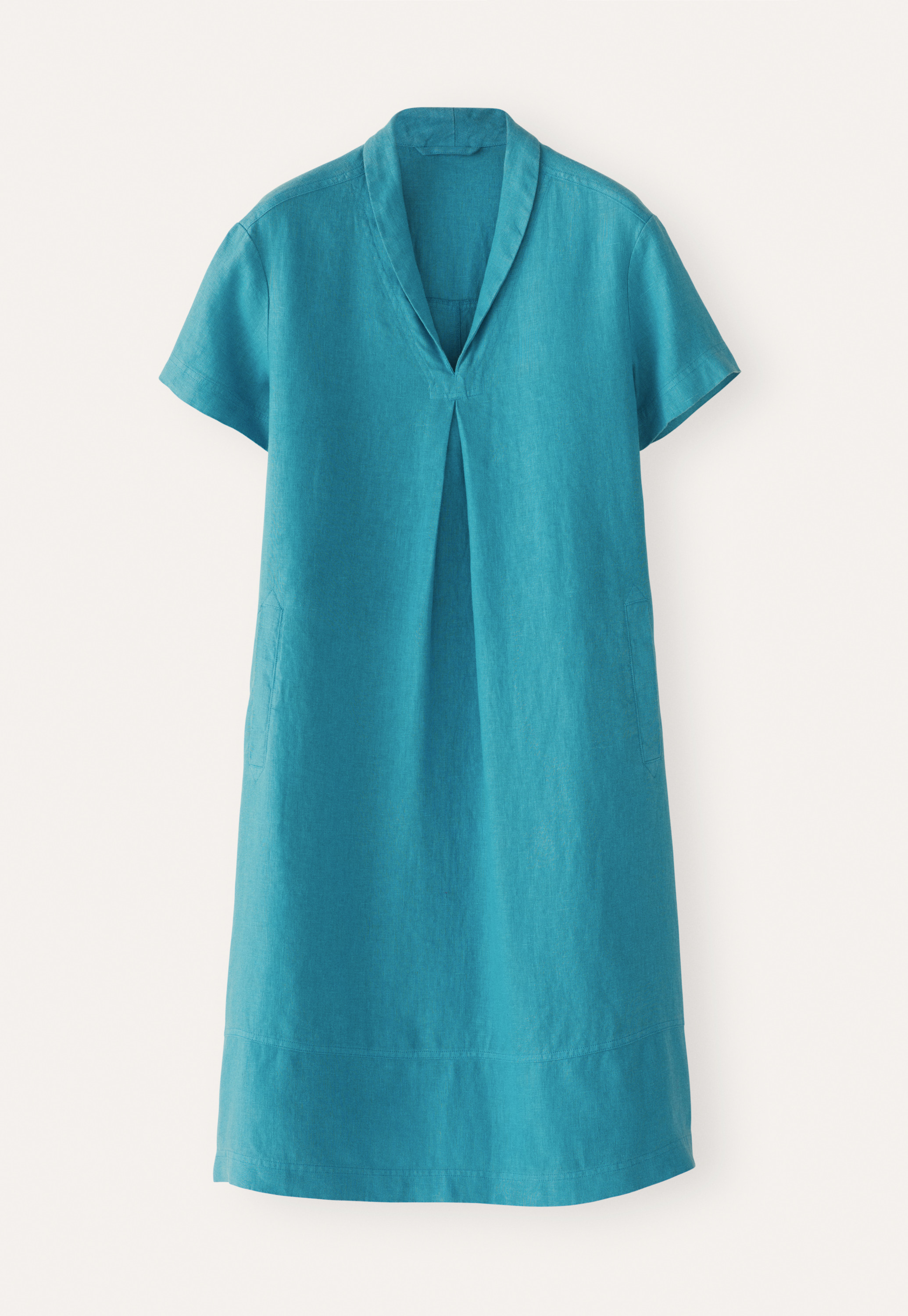 Poetry - Shawl-collar linen dress