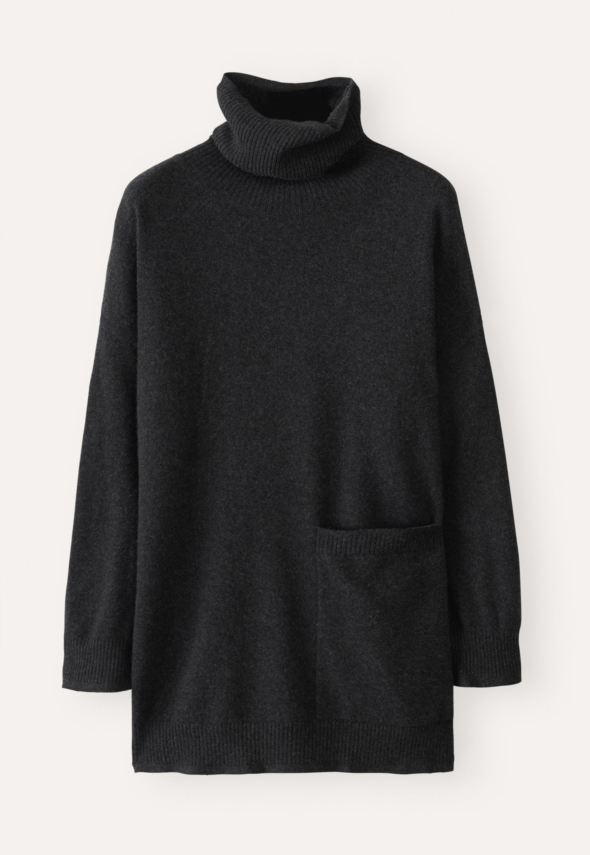 womens dark grey roll neck jumper