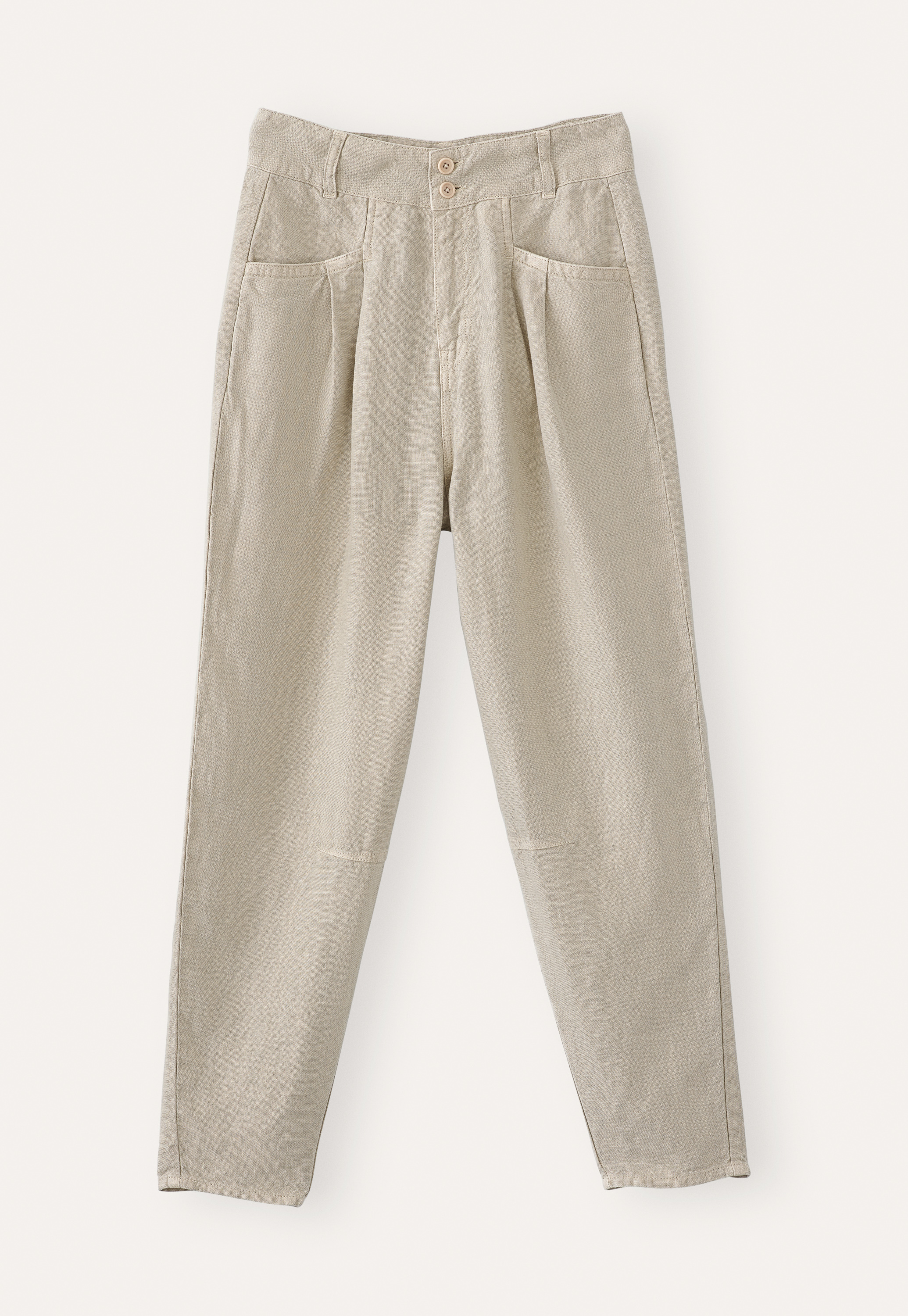 tapered linen trousers