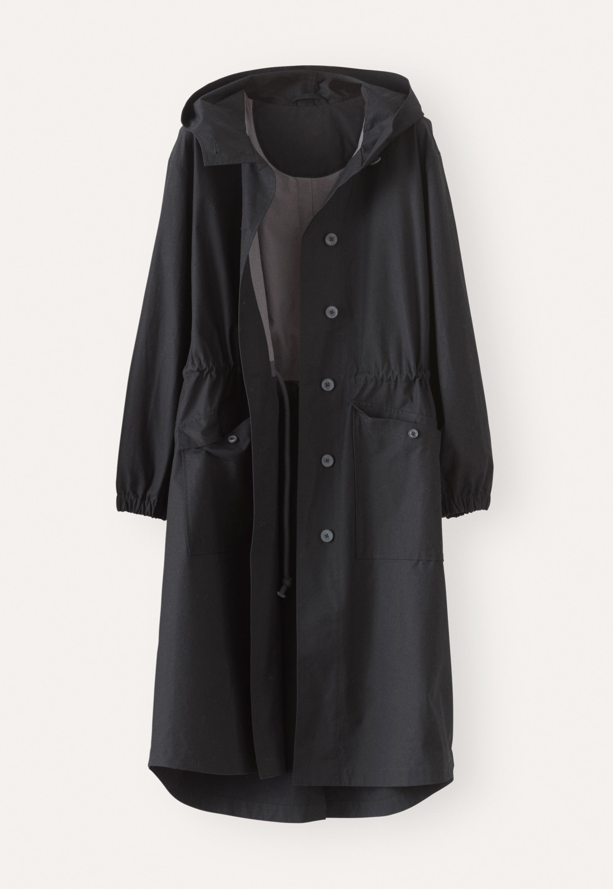 black raincoat