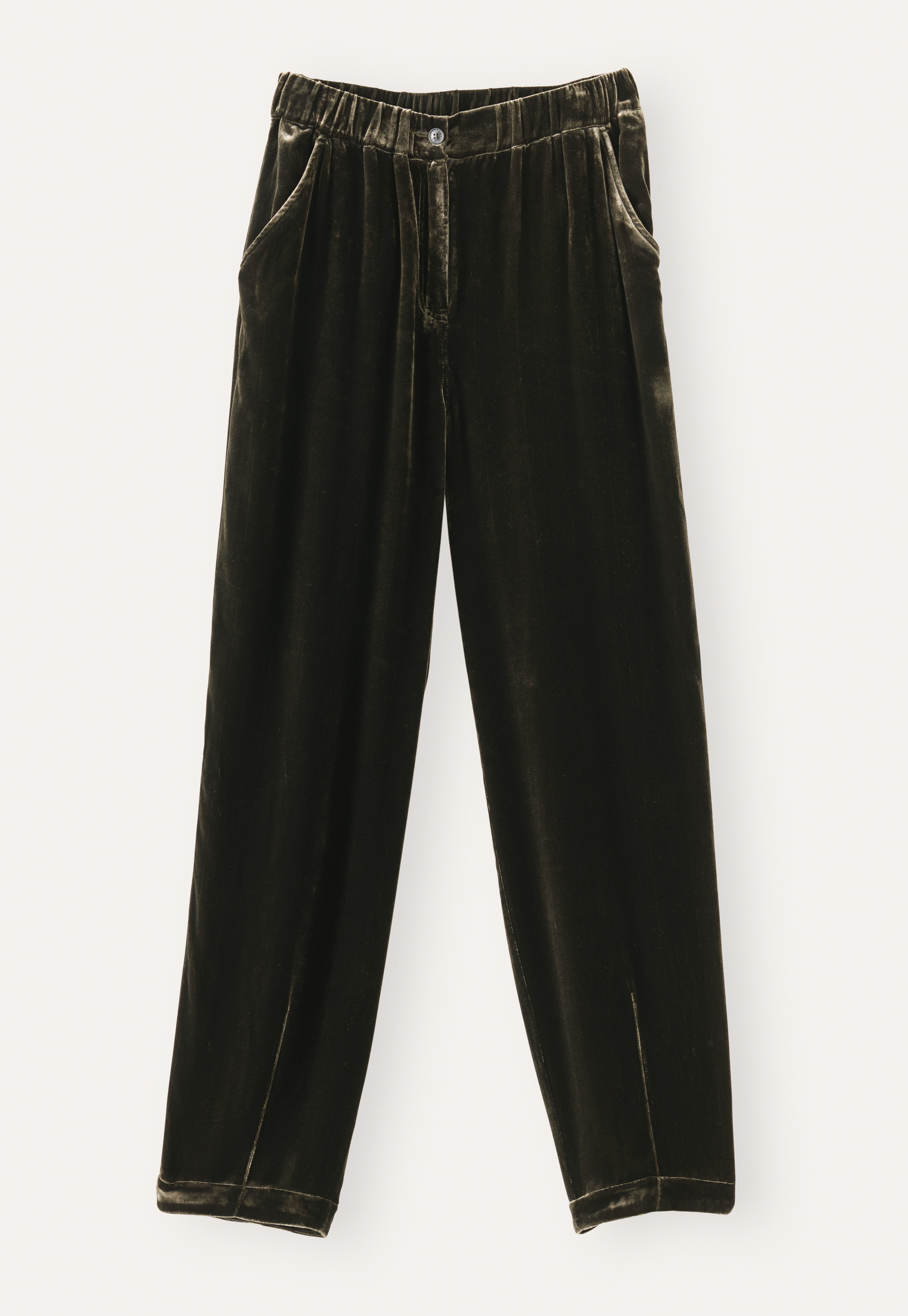 Poetry - Cropped silk velvet trousers