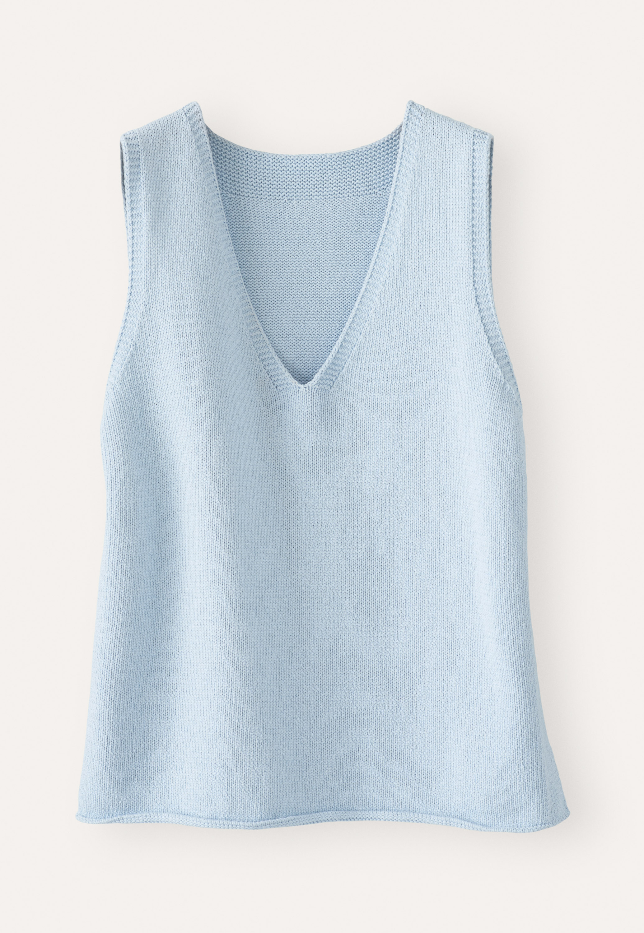 Poetry - Knitted vest in cotton tape yarn