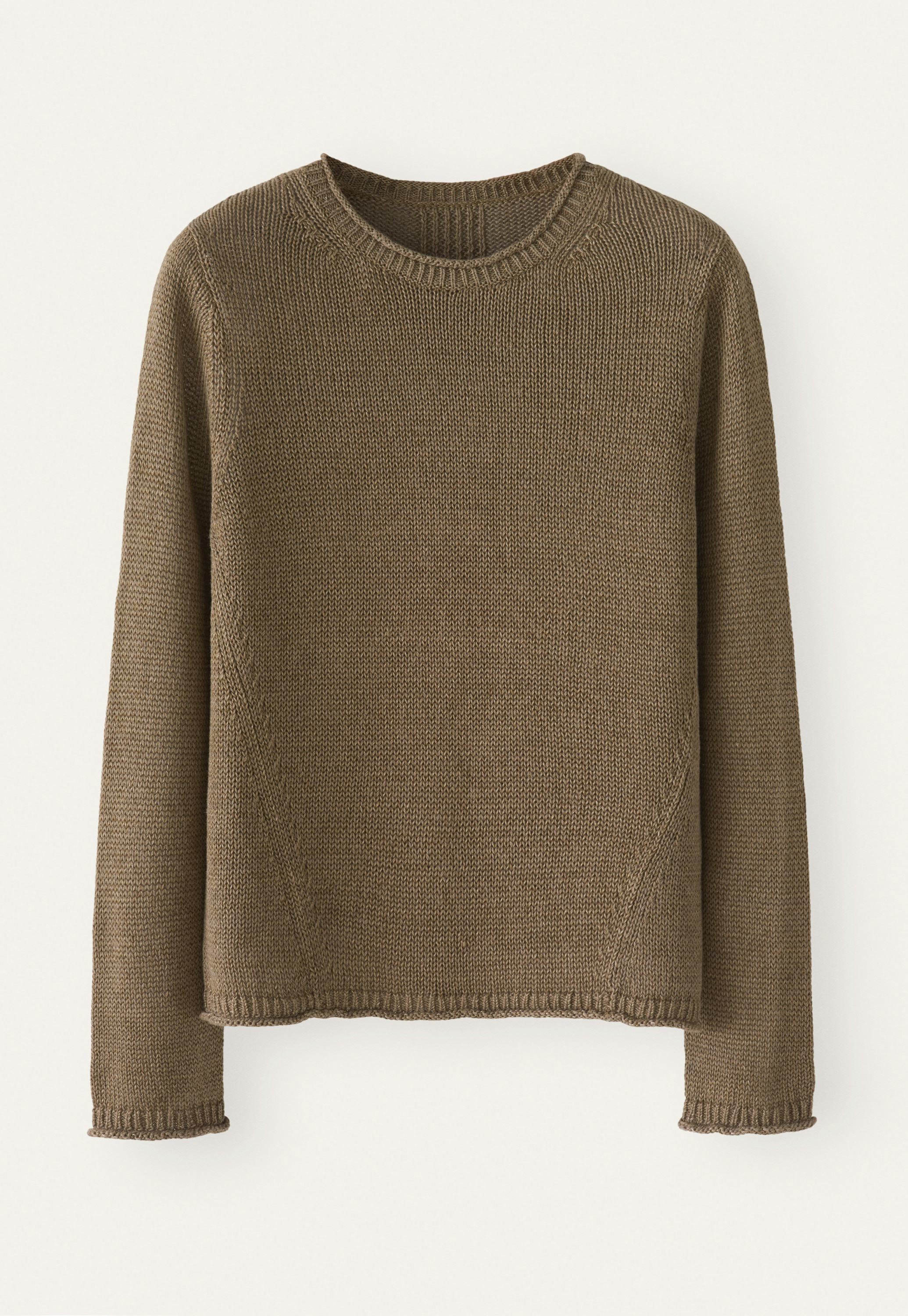 Simple Solid O-Neck Pearl Stitching Knitting Sweater Simple Solid O-Neck Pearl Stitching Knitting Sweater