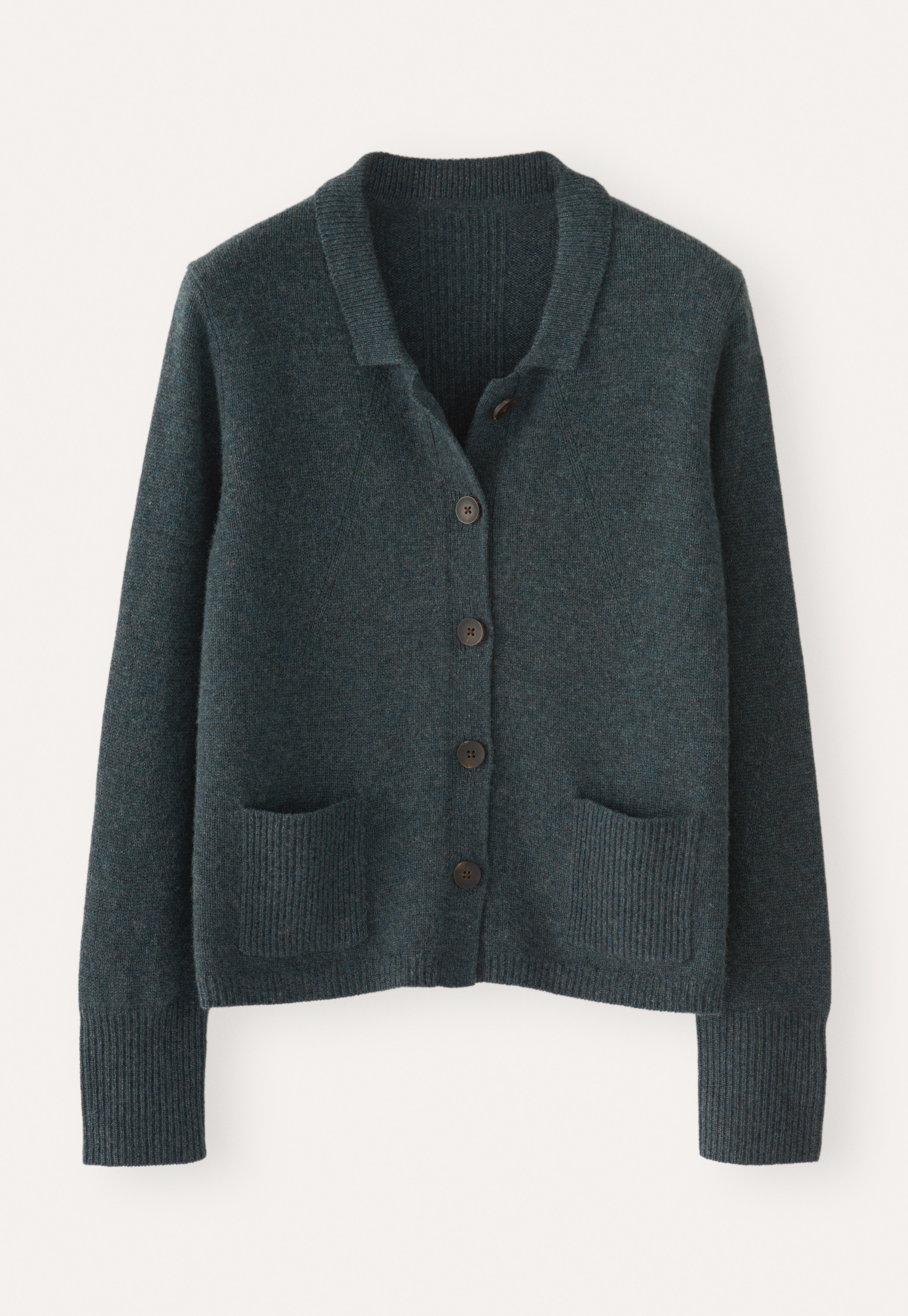 Poetry - Cashmere patch-pocket knit jacket