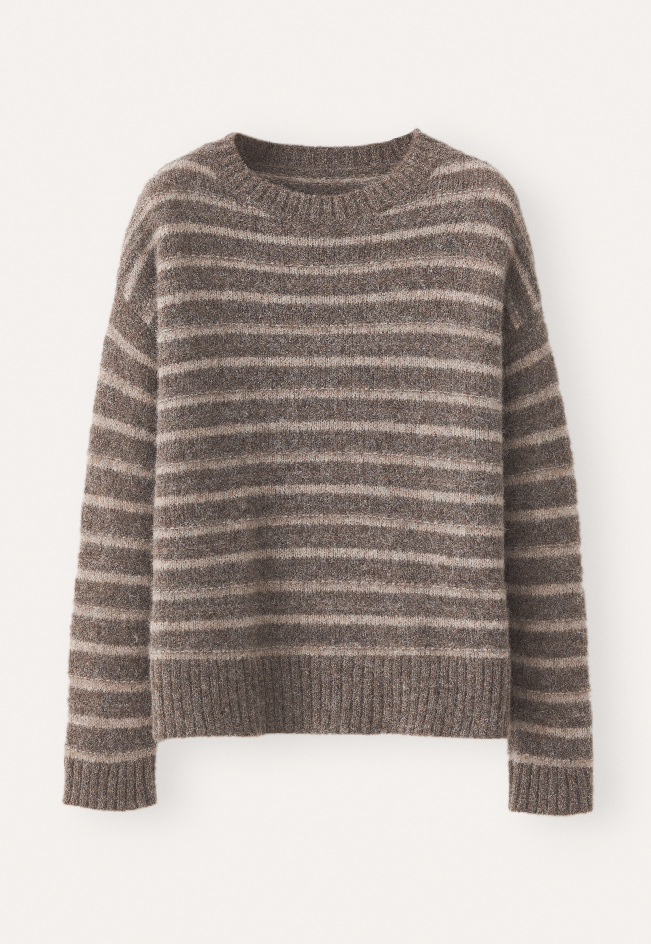 41 Hawthorn Roma Textured Striped Wool Alpaca shops Blend Sweater