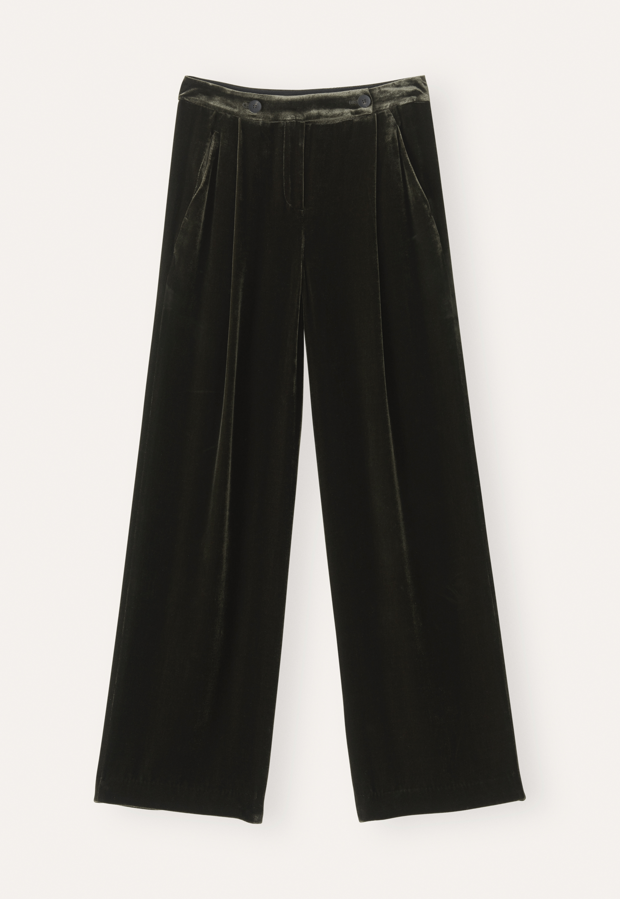 Poetry Silk velvet wide-leg trousers