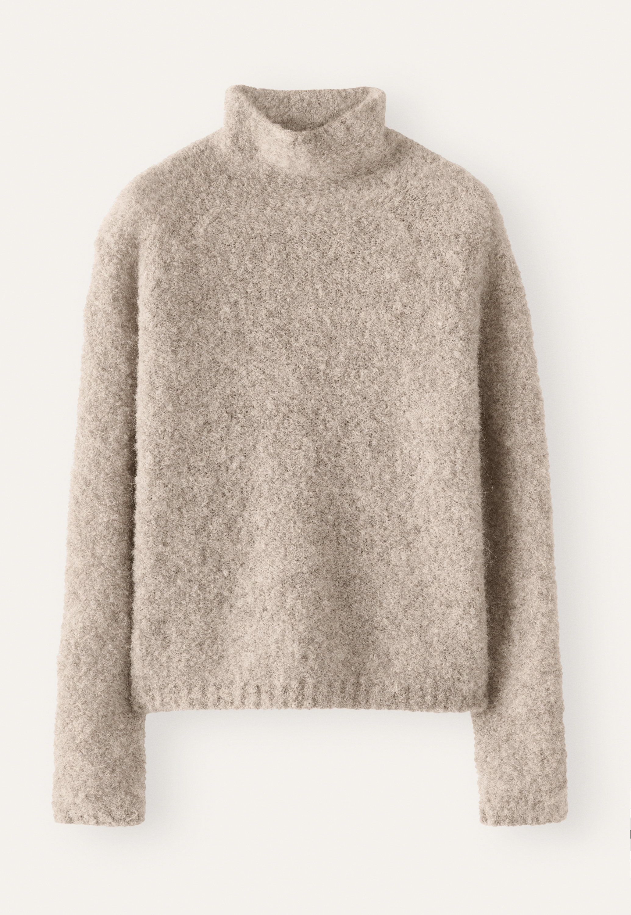 boucle high neck shirt