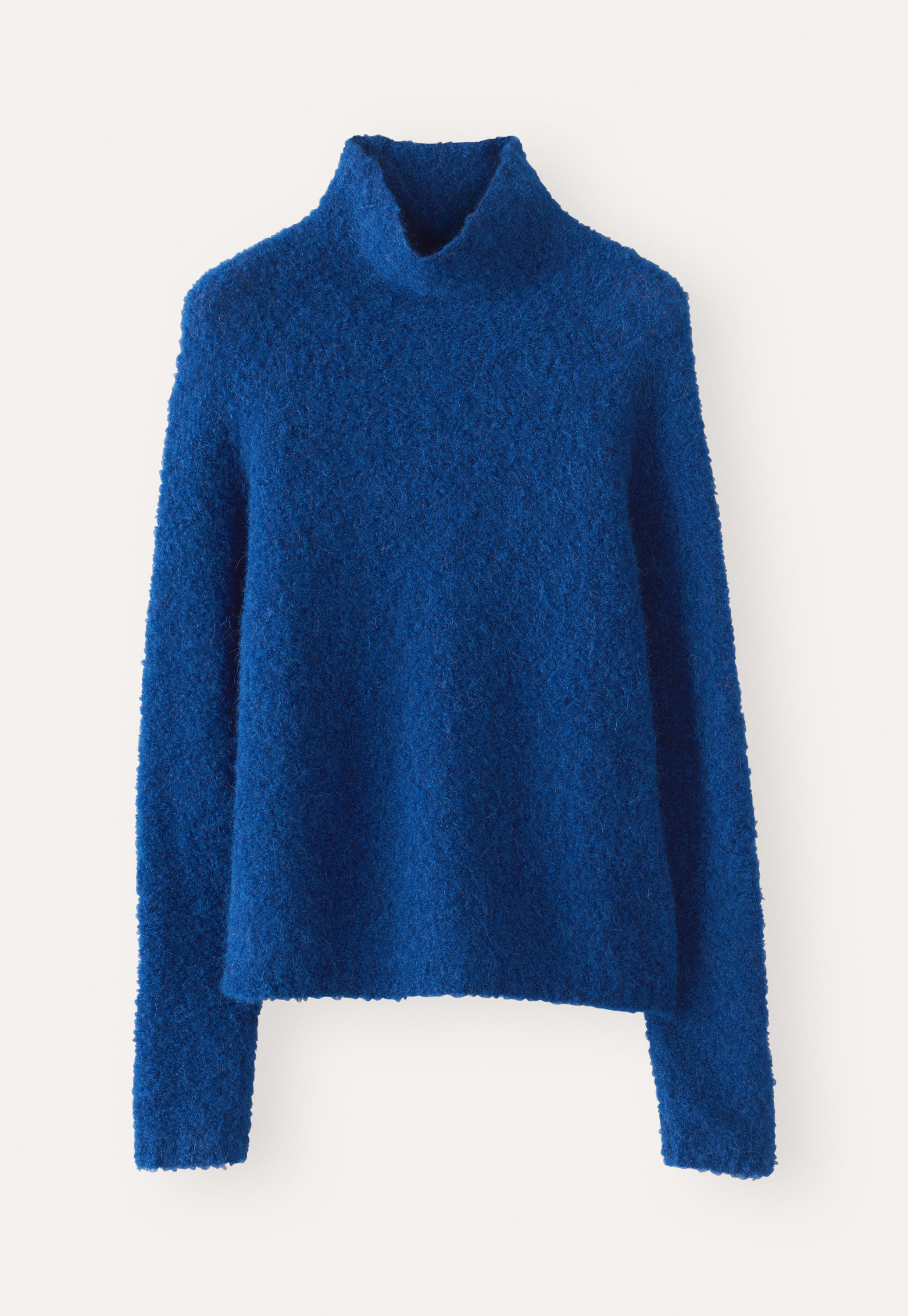 boucle high neck shirt