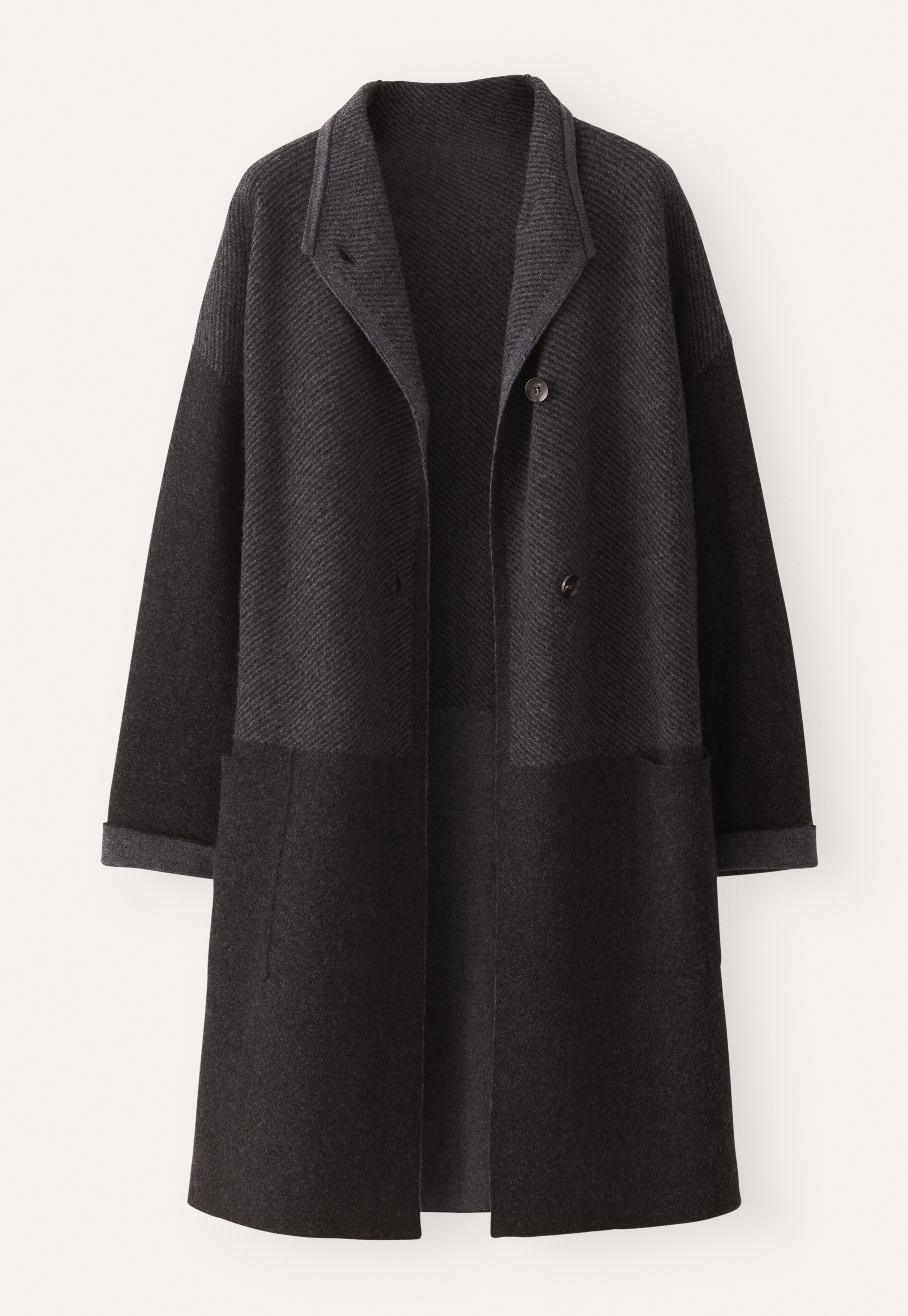 Pale grey wool coat best sale